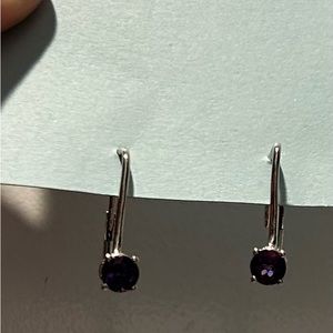 Silver Amethyst earrings